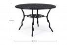 Okrągły stół ogrodowy aluminiowy odlewany ciemnoszary VICTORIA bizzotto