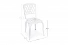 Klasyczne krzesło z odlewanego aluminium ciemnoszare FAENZA bizzotto białe