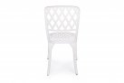 Klasyczne krzesło z odlewanego aluminium ciemnoszare FAENZA bizzotto białe