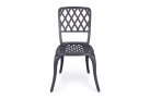 Klasyczne krzesło z odlewanego aluminium ciemnoszare FAENZA bizzotto ciemnoszare