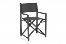 Antracytowy skłądany fotel ogrodowy reżyserskie aluminiowy TAYLOR bizzotto