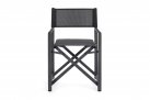 Antracytowy skłądany fotel ogrodowy reżyserskie aluminiowy TAYLOR bizzotto