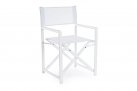 Biały składany fotel ogrodowy reżyserskie aluminiowy TAYLOR bizzotto