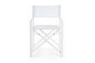 Biały składany fotel ogrodowy reżyserskie aluminiowy TAYLOR bizzotto