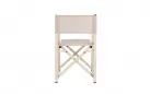 Jasnobeżowy składany fotel ogrodowy reżyserski aluminiowy TAYLOR bizzotto