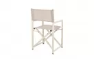 Jasnobeżowy składany fotel ogrodowy reżyserski aluminiowy TAYLOR bizzotto