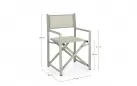 Jasnozielony składany fotel ogrodowy reżyserski aluminiowy TAYLOR bizzotto