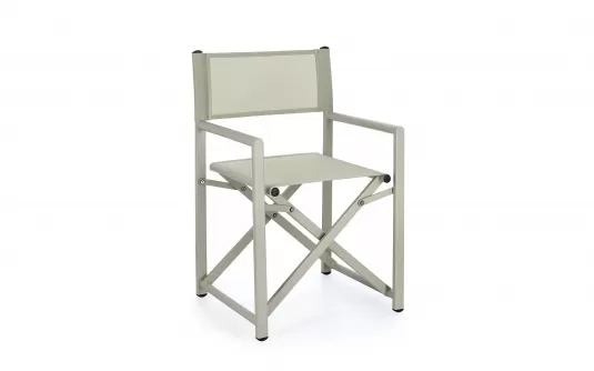 Jasnozielony składany fotel ogrodowy reżyserski aluminiowy TAYLOR bizzotto