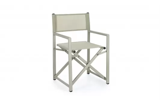 Jasnozielony składany fotel ogrodowy reżyserski aluminiowy TAYLOR bizzotto