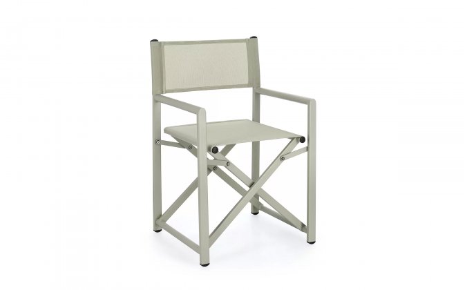 Jasnozielony składany fotel ogrodowy reżyserski aluminiowy TAYLOR bizzotto