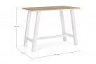 Stół barowy ogrodowy aluminiowy biały blat efekt drewna SKIPPER bizzotto