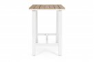 Stół barowy ogrodowy aluminiowy biały blat efekt drewna SKIPPER bizzotto