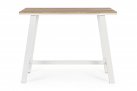 Stół barowy ogrodowy aluminiowy biały blat efekt drewna SKIPPER bizzotto