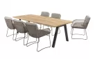 Stół ogrodowy aluminiowo-teakowy AMBASSADOR 240 cm / krześło Veneto / krześło APrilla