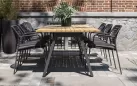 Stół ogrodowy aluminiowo-teakowy AMBASSADOR 240 cm / krześło Veneto / krześło Barista