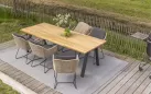 Stół ogrodowy aluminiowo-teakowy AMBASSADOR 240 cm / krześło Veneto / krześło Belmond