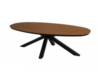 Owalny stół ogodowy z podstawie aluminiowej i blacie z kompozytu drewnianego ala teak AREZZO OVAL 240x110