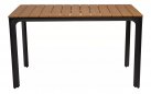 Prostokątny stół ogrodowy aluminium antracyt blat kompozyt teak AREZZO 130x70