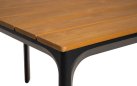 Prostokątny stół ogrodowy aluminium antracyt blat kompozyt teak AREZZO 130x70