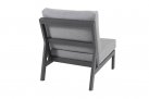 Aluminiowy narożnik ogrodowy na taras ciemnoszary z wysokimi oparciami GIGI 4SO stolik GINGER