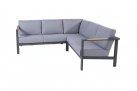 Ciemnoszary aluminiowy zestaw narożnikowy wypoczynkowy nowoczesny GINGER 4so