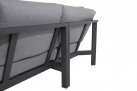 Ciemnoszary aluminiowy zestaw narożnikowy wypoczynkowy nowoczesny GINGER 4so