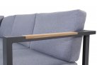 Ciemnoszary aluminiowy zestaw narożnikowy wypoczynkowy nowoczesny GINGER 4so