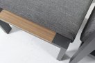Ciemnoszary aluminiowy zestaw narożnikowy wypoczynkowy nowoczesny GINGER 4so
