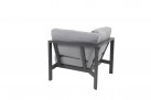 Ciemnoszary aluminiowy zestaw narożnikowy wypoczynkowy nowoczesny GINGER 4so