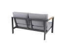Ciemnoszary aluminiowy zestaw narożnikowy wypoczynkowy nowoczesny GINGER 4so