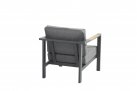Ciemnoszary fotel wypoczynkowy aluminiowy nowoczesny GINGER 4so