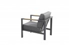 Ciemnoszary fotel wypoczynkowy aluminiowy nowoczesny GINGER 4so