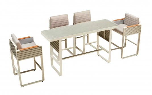 Zestaw barowy aluminiowy AIRPORT Higold beżowy 