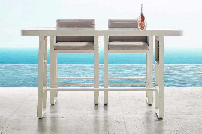 Zestaw barowy aluminiowy AIRPORT Higold beżowy