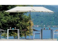 Owalny parasol 2x4 m noga antracyt poszycie poliester ECRU