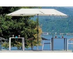 Owalny parasol 2x4 m noga antracyt poszycie poliester ECRU