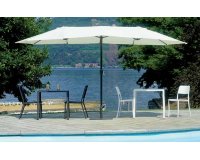 Owalny parasol 2,7x4,5 m noga antracyt poszycie poliester ECRU