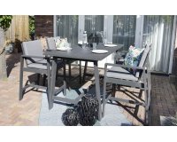 Komplet stołowy barowy na taras cienmoszary RIMINI