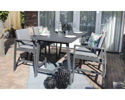 Komplet stołowy barowy na taras cienmoszary RIMINI