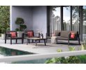 Czarny komplet wypoczynkowy aluminiowy z poduszkami Olefin NOFI Lounge Higold
