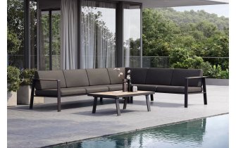 Czarny aluminiowy narożnik ogrodowy NOFI Higold