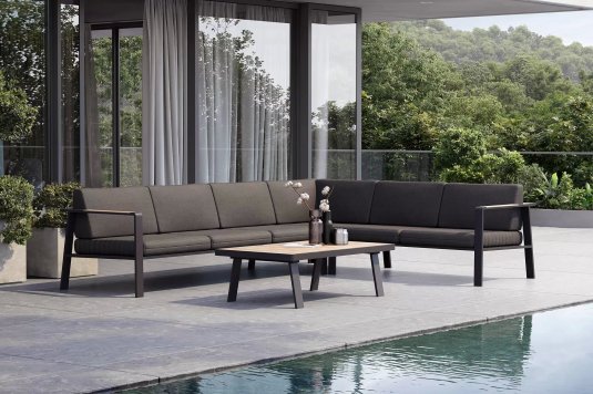 Czarny aluminiowy narożnik ogrodowy NOFI Higold