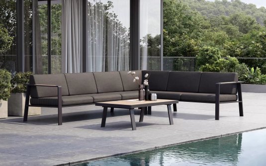 Czarny aluminiowy narożnik ogrodowy NOFI Higold