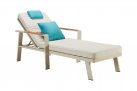 Komplet 2 leżaków ze stolikiem beżowych NOFI Higold