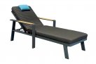 Komplet 2 leżaków ze stolikiem czarnych NOFI Higold