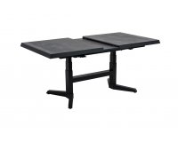 Ciemnoszary rozkłądany stół ogrodowy z podnoszonym blatem MURCIA 143-183