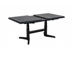 Ciemnoszary rozkłądany stół ogrodowy z podnoszonym blatem MURCIA 143-183