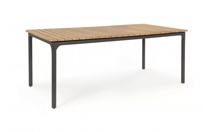 Stół ogrodowy z blatem teak 200x100 cm STONE bizzotto