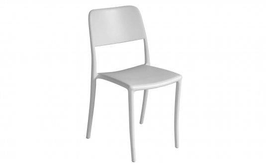 Białe krzesło sztaplowane z tworzywa sztucznego RINCON 