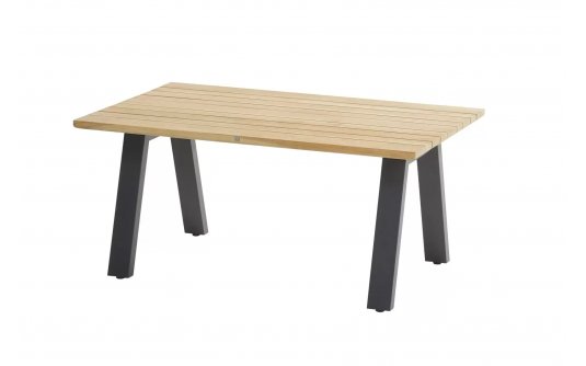 Wysoki stolik kawowy aluminiowo-teakowy AMBASSADOR 4SO 120x70 cm Wysoki stolik kawowy aluminiowo-teakowy AMBASSADOR 4SO 120x70 cm